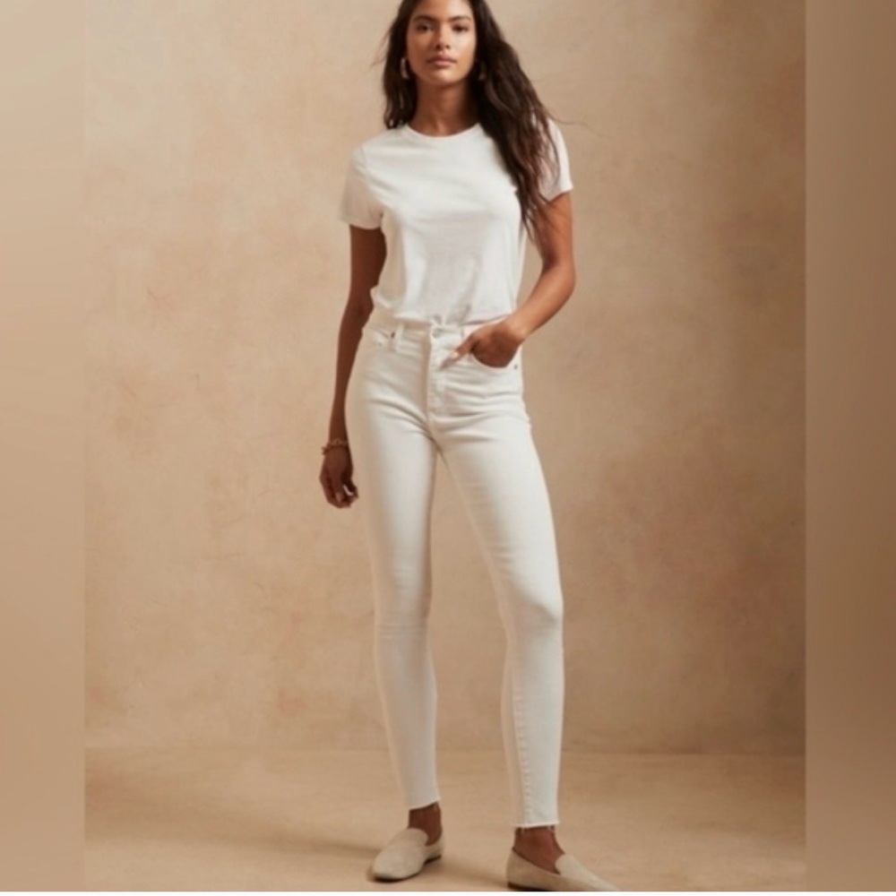 Banana Republic Women's Mid Rise Slim Jeans Tan